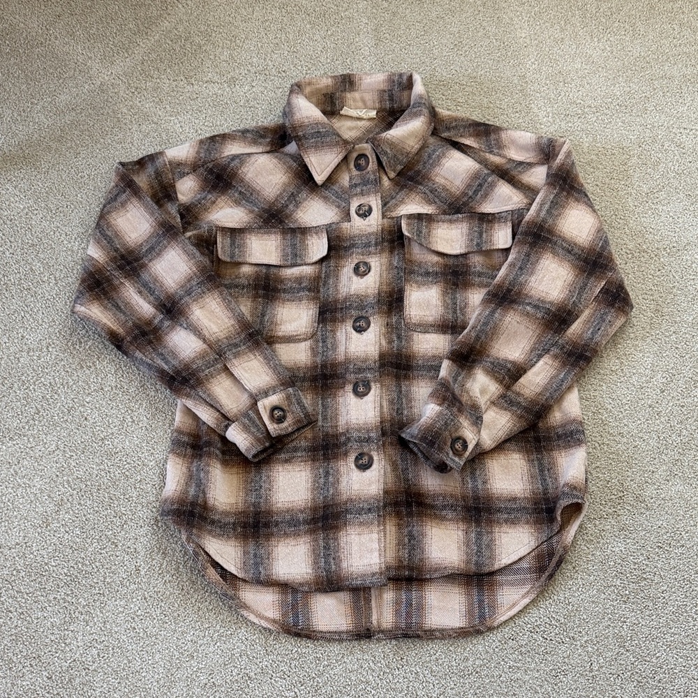 LA HEARTS, OVERSIZED FLANNEL SHACKET